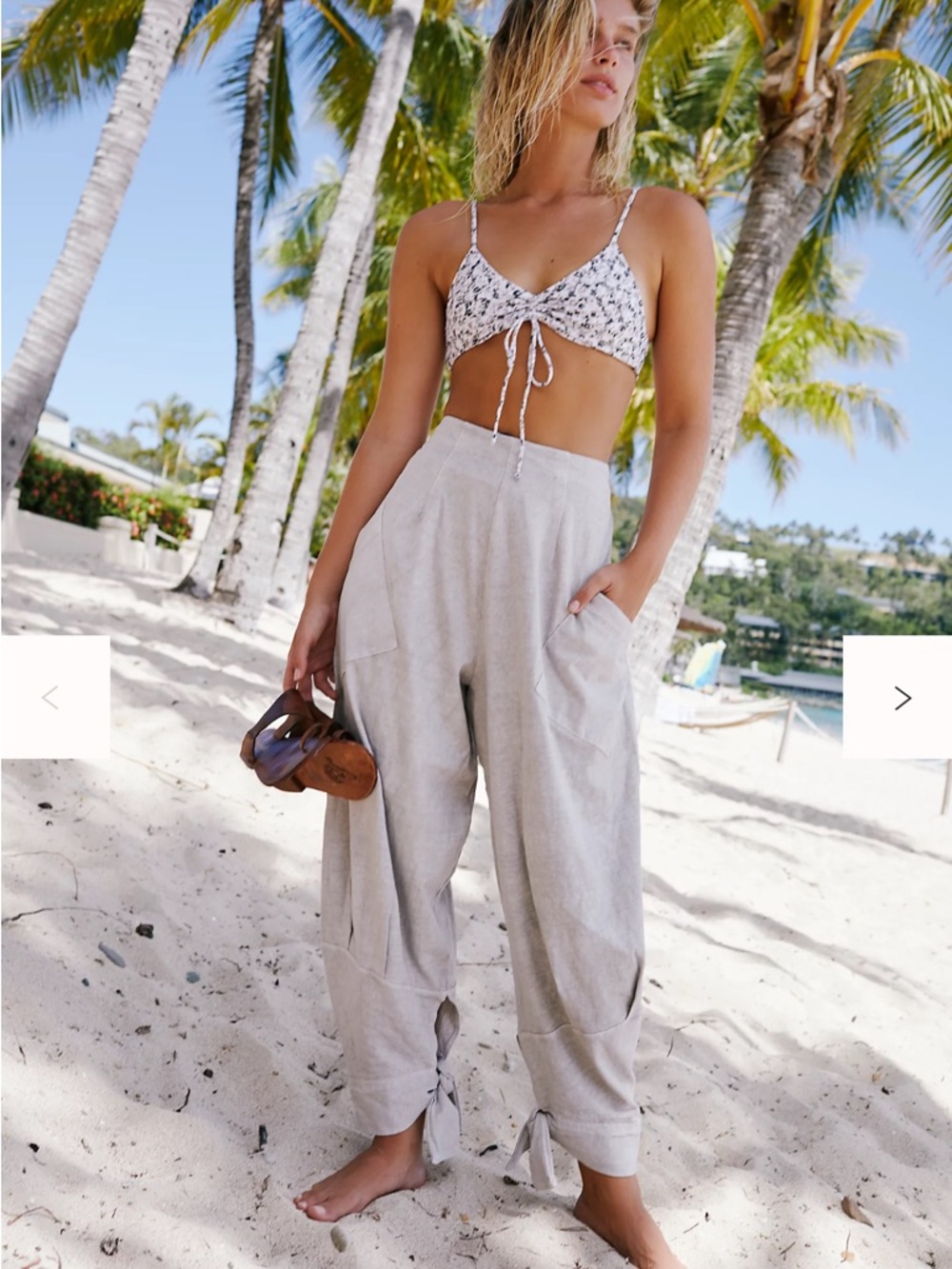 Free People Beach Stunner Pants. Size: Large - Picture 6 of 16